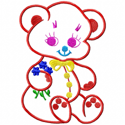 Teddy Embroidery Design 4